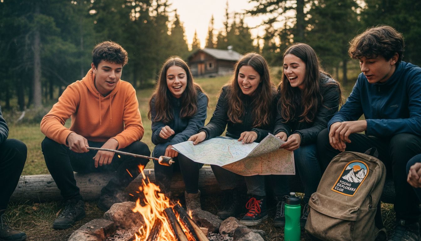 6 Key Benefits of Adventure Camps for Kids and Teens 1 Teens enjoying teamwork at mountain adventure camp