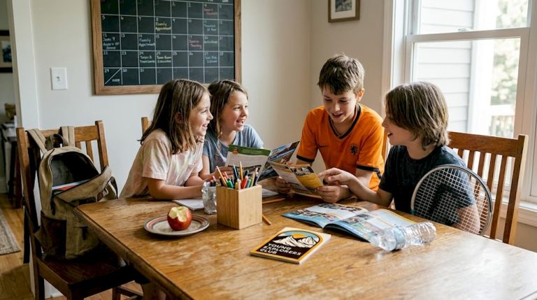 Kids discuss options for summer sports camps