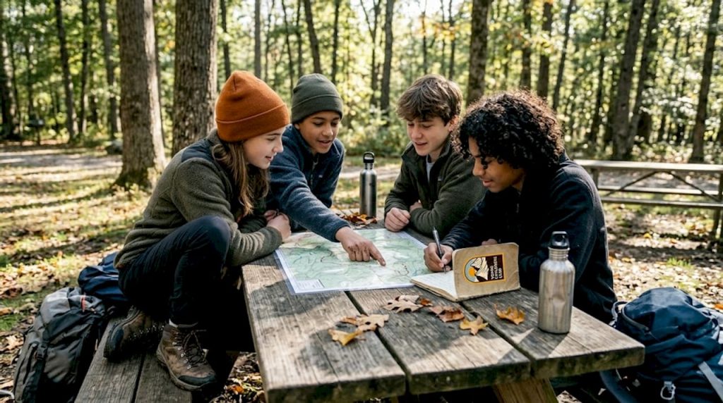 Teens collaborate at outdoor leadership camp