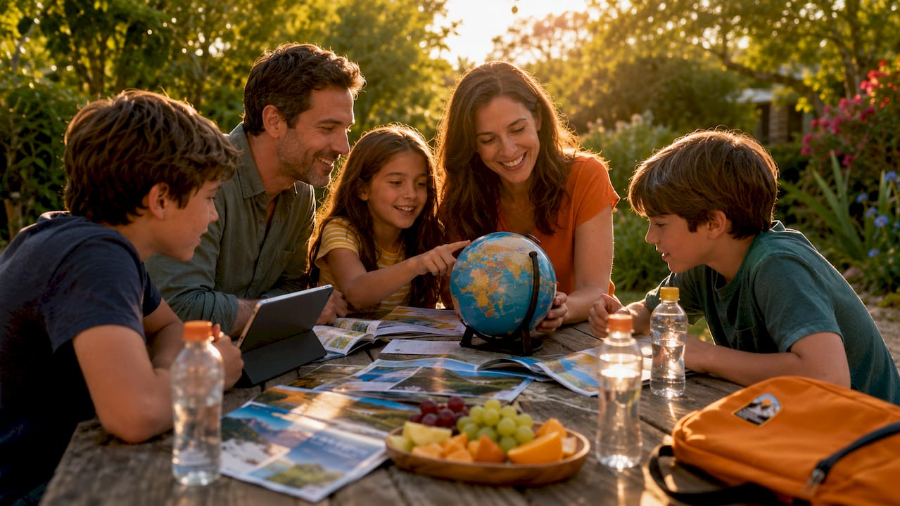 Why Choose Educational Travel for Families 1 Family planning educational travel at kitchen table
